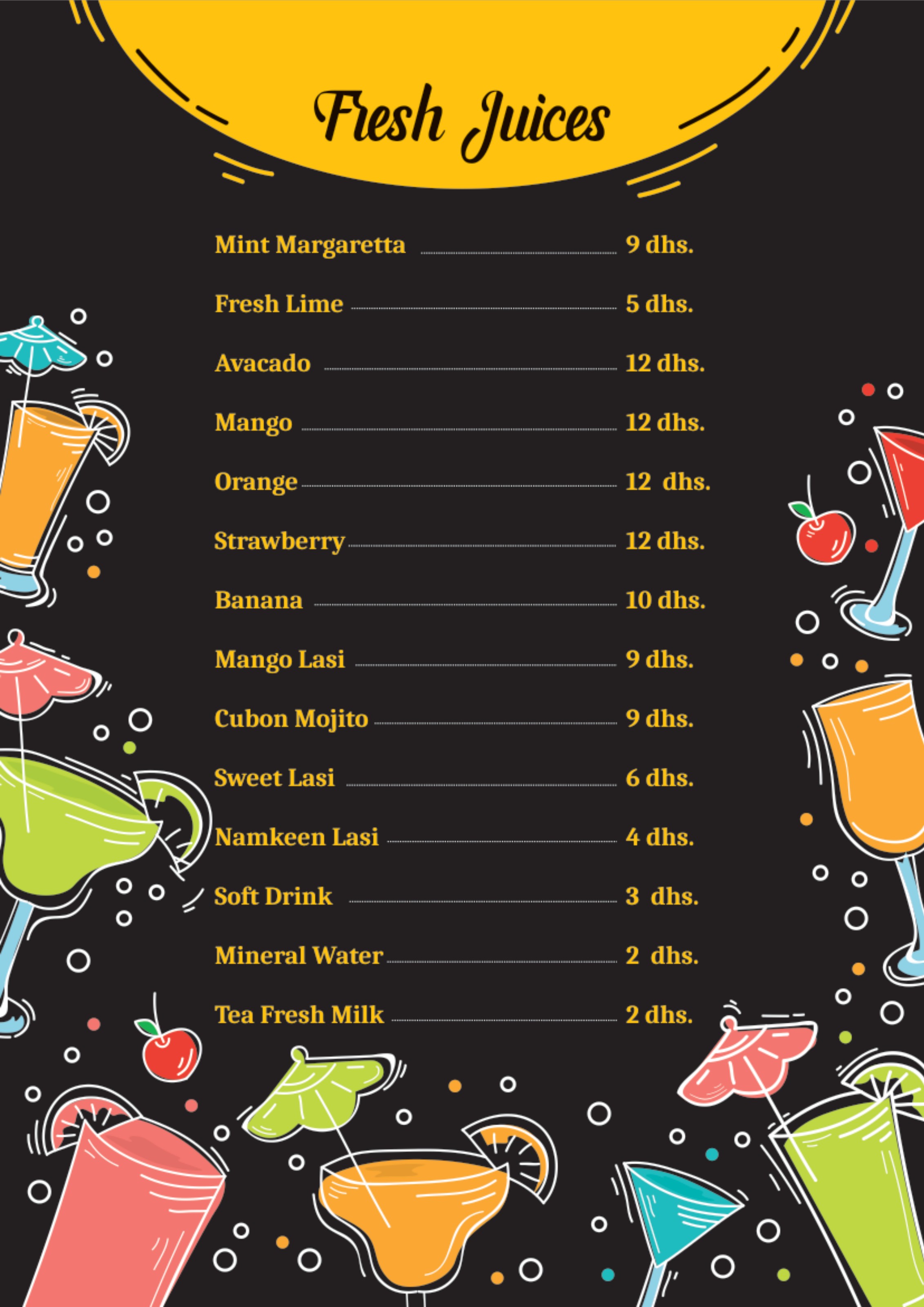 Bannu Beef Pulao menu — Fresh Juices